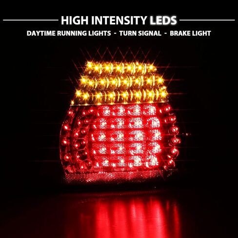 مجموعة مصابيح خلفية LED ببابين من AmeriLite باللون الأحمر/الشفاف 4 قطع لسيارة Bmw 3 Series E46 - جانب الركاب والسائق (لا تناسب السيارة المكشوفة) in Saudi Arabia