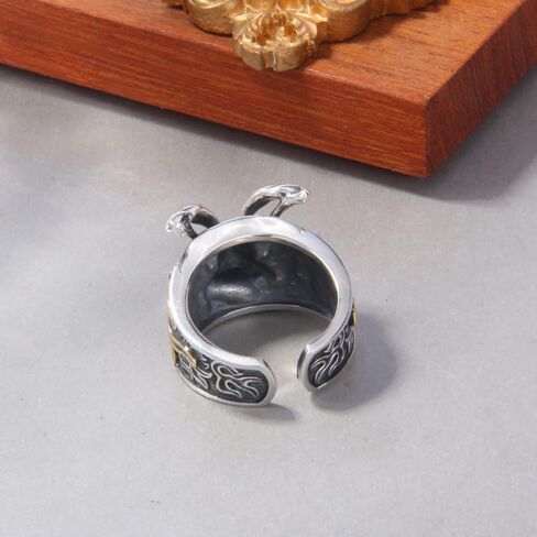 OIDIMS Vintage Rabbit Rings for Women Men Unique Hippie Cool Gothic Animal Bunny Statement Stacking Ring Punk Handmade Open Adjustable Wrap Thumb Cocktail Party Fashion Ethnic Style Hiphop Jewelry in Saudi Arabia