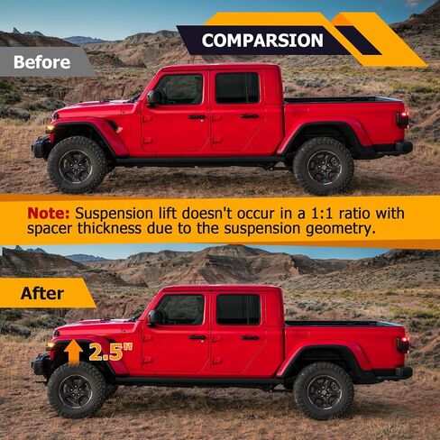 WeiSen 2.5" Front Leveling Lift Kits Compatible with Jeep Gladiator JT 2020-2024 4WD (Not Fit Mojave Models) in Saudi Arabia