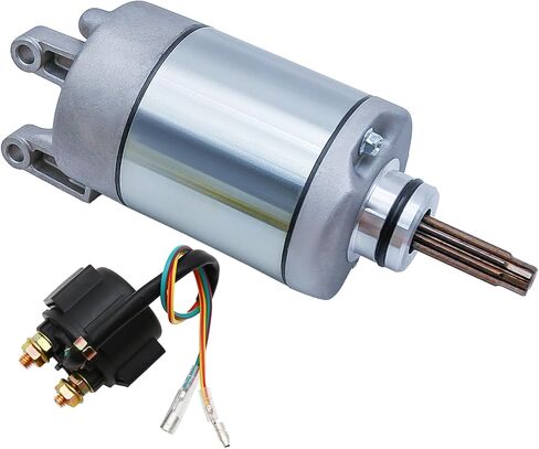 410-54119 Starter Motor and Relay, Replacement for Honda TRX400EX Sportrax 2005-2008, Replacement for Sportrax 400X 2009-2014 Starter Motor and Relay, Replaces 31200-HN1-A41 in Saudi Arabia