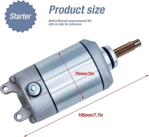 410-54119 Starter Motor and Relay, Replacement for Honda TRX400EX Sportrax 2005-2008, Replacement for Sportrax 400X 2009-2014 Starter Motor and Relay, Replaces 31200-HN1-A41 in Saudi Arabia