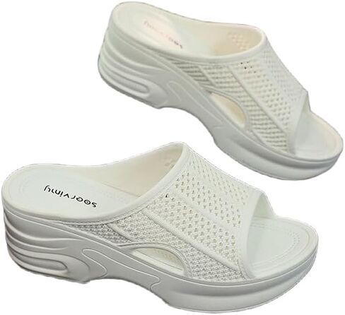 Women's EVA Wedge Sandals - Open-Toe Slip-On Platform Heels with Rubber Sole, Stylish & Comfortable Summer Slippers in Saudi Arabia