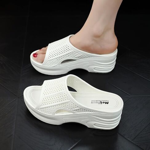 Women's EVA Wedge Sandals - Open-Toe Slip-On Platform Heels with Rubber Sole, Stylish & Comfortable Summer Slippers in Saudi Arabia
