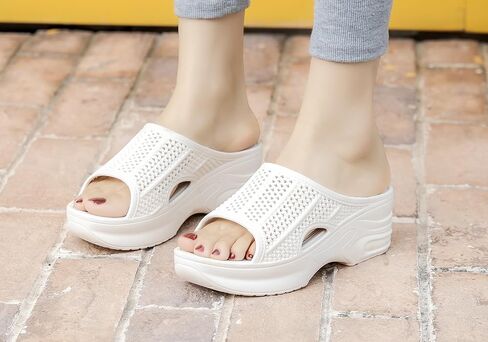 Women's EVA Wedge Sandals - Open-Toe Slip-On Platform Heels with Rubber Sole, Stylish & Comfortable Summer Slippers in Saudi Arabia
