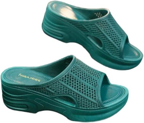 Women's EVA Wedge Sandals - Open-Toe Slip-On Platform Heels with Rubber Sole, Stylish & Comfortable Summer Slippers in Saudi Arabia
