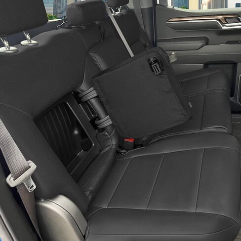 غطاء المقعد الأمامي والخلفي متوافق مع 2019-2025 Chevy Silverado/GMC Sierra 1500 مع مساحة تخزين للمقعد الخلفي وحامل أكواب، قماش محبوك عالي التحمل in Saudi Arabia
