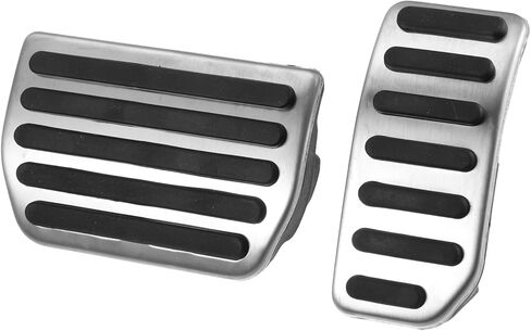 2pcs Brake Pedal Pad Gas Accelerator Pedal Cover for Volvo XC60 2010-2017 Silver Tone Item Replacement in Saudi Arabia