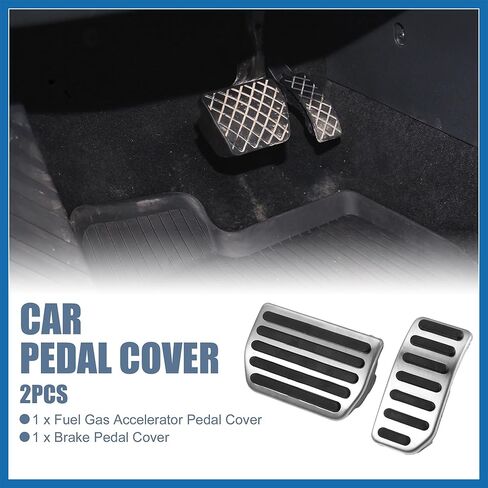 2pcs Brake Pedal Pad Gas Accelerator Pedal Cover for Volvo XC60 2010-2017 Silver Tone Item Replacement in Saudi Arabia