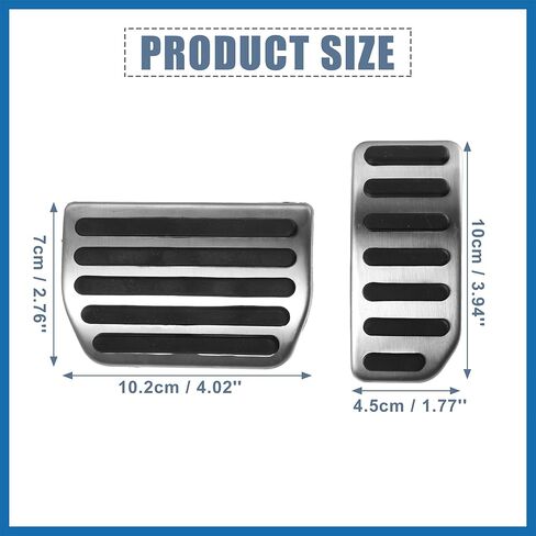 2pcs Brake Pedal Pad Gas Accelerator Pedal Cover for Volvo XC60 2010-2017 Silver Tone Item Replacement in Saudi Arabia