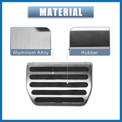 2pcs Brake Pedal Pad Gas Accelerator Pedal Cover for Volvo XC60 2010-2017 Silver Tone Item Replacement in Saudi Arabia