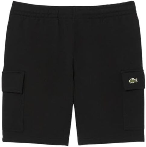 شورت رجالي من الصوف غير المصقول من Lacoste، أسود، مقاس متوسط in Saudi Arabia
