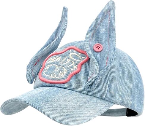 Y2k Hats Bunny Ears Hat for Women Cute Baseball Cap Y2k Accessories Grunge Aesthetic in Saudi Arabia