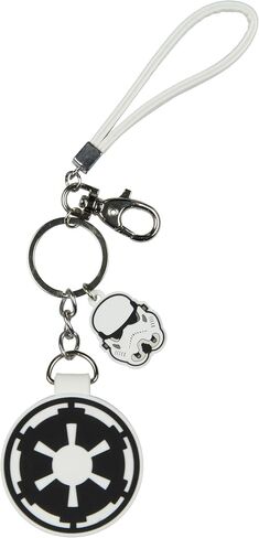 Bioworld Star Wars Galactic Empire Rubber Air Tag Holder Keychain Wristlet With Lobster Claw Clasp and 1.5" Rubber Stormtrooper Pendant in Saudi Arabia