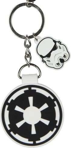Bioworld Star Wars Galactic Empire Rubber Air Tag Holder Keychain Wristlet With Lobster Claw Clasp and 1.5" Rubber Stormtrooper Pendant in Saudi Arabia