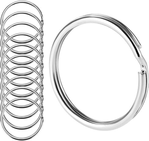 QWORK Key Ring, 100 Pack 1 Inch / 25mm Large Open Key Ring - Sturdy Key Chain Ring for Keychain and Crafts in Saudi Arabia