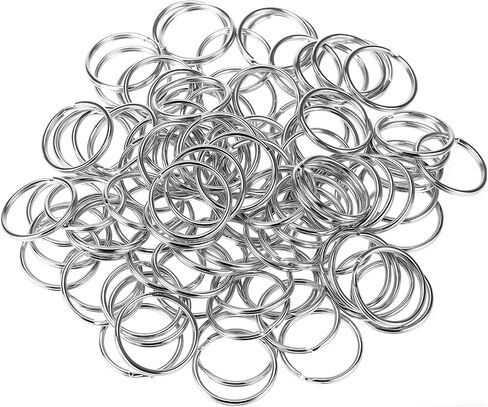 QWORK Key Ring, 100 Pack 1 Inch / 25mm Large Open Key Ring - Sturdy Key Chain Ring for Keychain and Crafts in Saudi Arabia