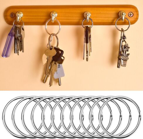 QWORK Key Ring, 100 Pack 1 Inch / 25mm Large Open Key Ring - Sturdy Key Chain Ring for Keychain and Crafts in Saudi Arabia