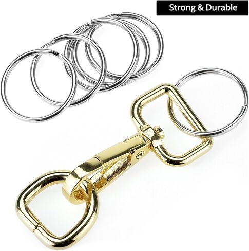 QWORK Key Ring, 100 Pack 1 Inch / 25mm Large Open Key Ring - Sturdy Key Chain Ring for Keychain and Crafts in Saudi Arabia