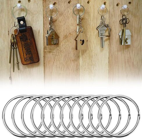 QWORK Key Ring, 100 Pack 1 Inch / 25mm Large Open Key Ring - Sturdy Key Chain Ring for Keychain and Crafts in Saudi Arabia