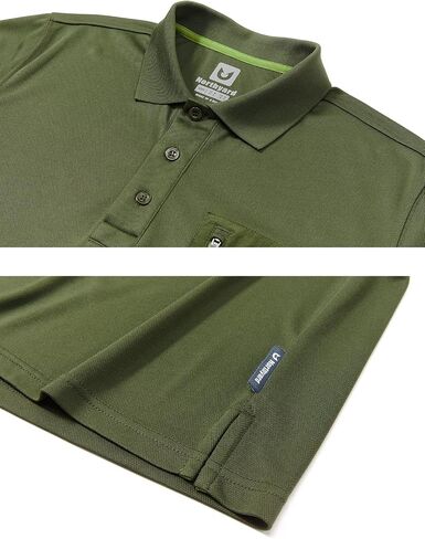 Men's Polo Shirts with Pocket Short Sleeve Dry Fit Tennis Casual Outdoor Golf Shirt in Saudi Arabia