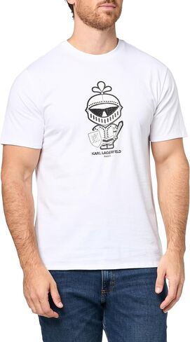 KARL LAGERFELD Men's Pullover Short Sleeve Paisley T-Shirt in Saudi Arabia