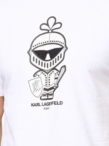 KARL LAGERFELD Men's Pullover Short Sleeve Paisley T-Shirt in Saudi Arabia