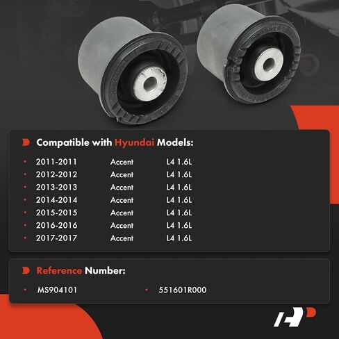 A-Premium 2 x طقم جلبة ذراع السحب الخلفي، متوافق مع Hyundai Accent 2011-2017 in Saudi Arabia