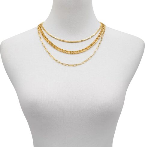 Vince Camuto Goldtone Trio Chain Layered Necklace in Saudi Arabia