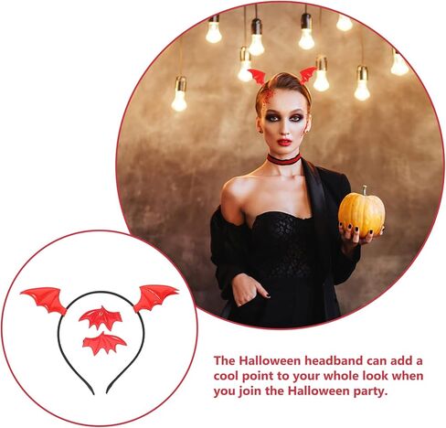 BESPORTBLE Halloween Batwing Headband Batwing Headband Bat Hair Clips Devil Costume Headdress Halloween Headwear Costume in Saudi Arabia