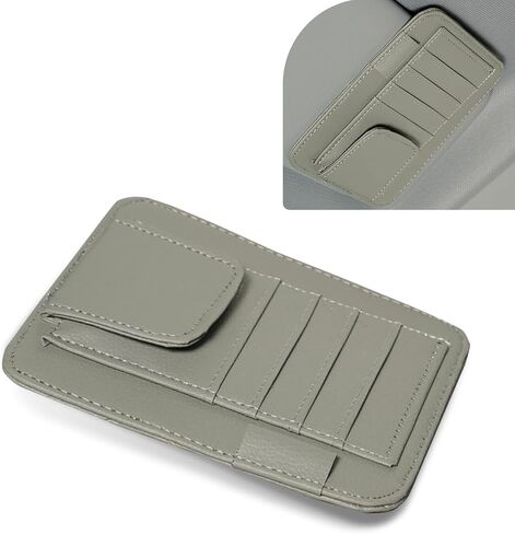 PACK-1 Car Sun Visor Organizer, Multifunctional Car Sun Visor Folder, Registration and Document Holder for Sunglasses, Cards, Pens, Driver's License, General Automotive Accessories (Black) in Saudi Arabia