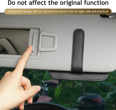 PACK-1 Car Sun Visor Organizer, Multifunctional Car Sun Visor Folder, Registration and Document Holder for Sunglasses, Cards, Pens, Driver's License, General Automotive Accessories (Black) in Saudi Arabia