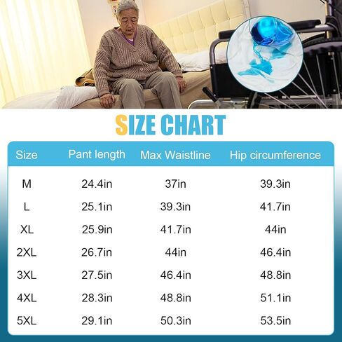 Urine Incontinence Shorts for Bedridden Patients, Elderly, Incontinence Pants for Men/Women, Leak-Proof Shorts (Medium, Grey) in Saudi Arabia