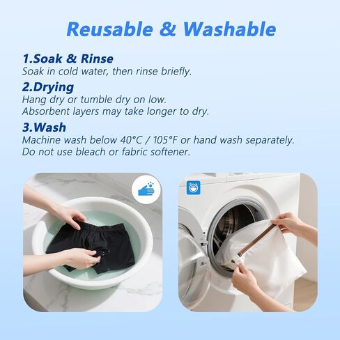 Incontinence Underwear Briefs for Men - Washable Cotton Leakproof Panties with Fly, Front & Rear Leak Proof, 150ml Absorbency (M, Black) in Saudi Arabia