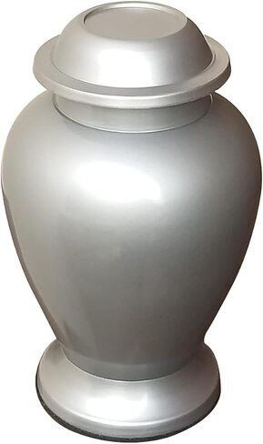 جرة صغيرة من البيوتر المحفورة للرماد البشري - جرة صغيرة جميلة لا تُنسى وأنيقة لتكريم بقايا أحبائك - 3 بوصة - فضي in Kuwait