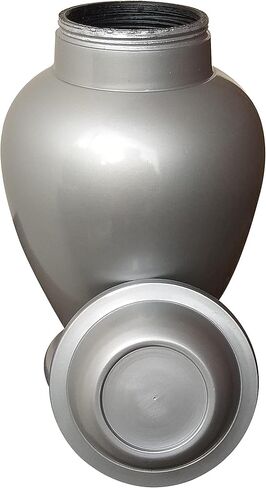 جرة صغيرة من البيوتر المحفورة للرماد البشري - جرة صغيرة جميلة لا تُنسى وأنيقة لتكريم بقايا أحبائك - 3 بوصة - فضي in Kuwait