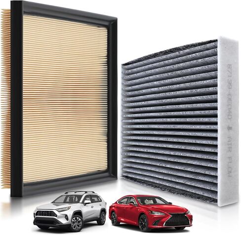 17801-F0020 87139-0E040 Engine Air Filter & Cabin Air Filter for Lexus ES250 ES300h UX200 for Toyota Avalon Camry Corolla Highlander RAV4 Sienna Venza 2018-2023 in Saudi Arabia
