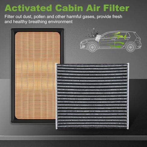 17801-F0020 87139-0E040 Engine Air Filter & Cabin Air Filter for Lexus ES250 ES300h UX200 for Toyota Avalon Camry Corolla Highlander RAV4 Sienna Venza 2018-2023 in Saudi Arabia