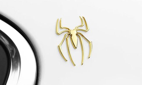 قطعتان من شارات عنكبوت كروم ثلاثية الأبعاد لتزيين السيارة للسيارات العالمية والشاحنات والدراجات النارية وRV والسكوتر وسيارات الدفع الرباعي والباب والنافذة (أسود-B0CJBKLZKB) in Kuwait