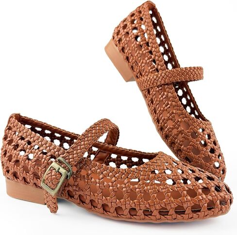 Hand Woven Mesh Flats for Women, Dressy Ballet Mary Jane Flats Summer Ballet Buckle Strap Ballerina Flat Shoes, Ultra Soft, Memory Foam, Office Casual Dressy, Mesh Shoes for Women in Saudi Arabia