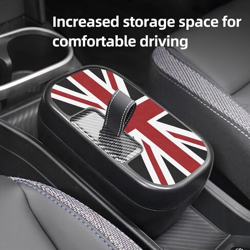 صندوق تخزين وحدة التحكم المركزية FDAIUN + حصيرة جلدية لملحقات تخزين السيارة 2024-2025 BMW Mini Cooper F65 F66 قطعتين (رمادي وأبيض وبيج) in Saudi Arabia