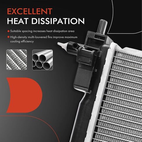 A-Premium Engine Coolant Radiator Assembly with Transmission Oil Cooler Compatible with Cadillac XTS 2013, XTS 2014-2019, 3.6L, Naturally Aspirated, Replace# 2747160 in Saudi Arabia