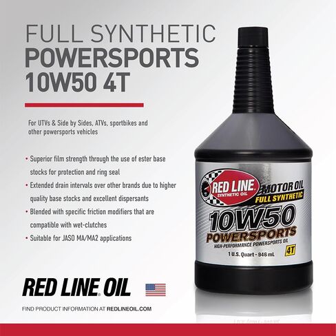 Red Line 42604 10W50 Synthetic Motorcycle Motor Oil - 1 Quart in Saudi Arabia