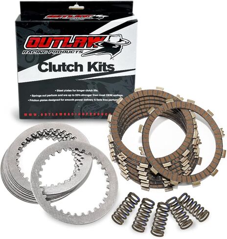 Outlaw Racing ORC129 Complete Clutch Kit - Includes Springs Steel & Fiber Plates - Compatible with Honda CRF250R 2004-2007 in Saudi Arabia