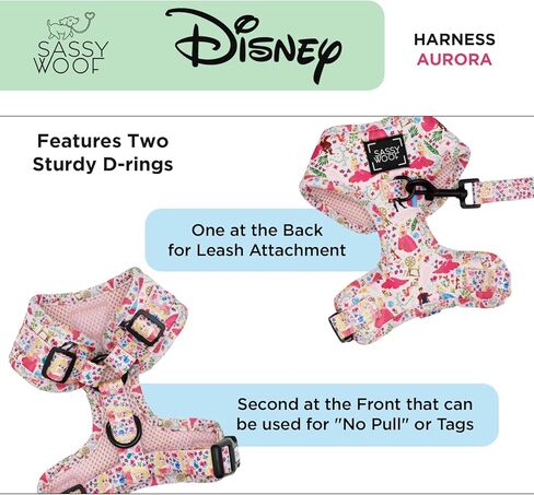 Dog Collar Disney Princess Sleeping Beauty Aurora - M, Adjustable, Durable, Comfortable and Stylish Pet Accessories for Medium Dogs - Officially Licensed in Kuwait