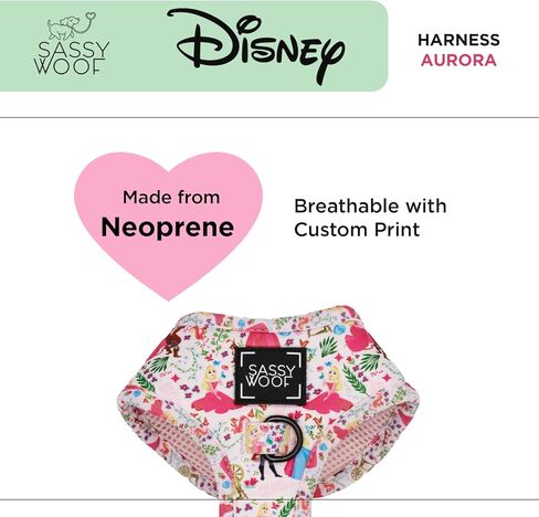 Dog Collar Disney Princess Sleeping Beauty Aurora - M, Adjustable, Durable, Comfortable and Stylish Pet Accessories for Medium Dogs - Officially Licensed in Kuwait