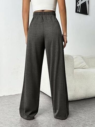 Womens Sweatpants 2025 Fall High Waisted Wide Leg Sweatpants Baggy Joggers Lounge Pants with Drawstring and Pockets in Saudi Arabia