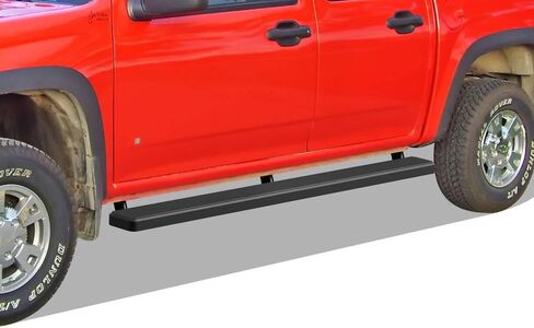 APS 6in Stainless Steel Black Running Boards Compatible with Chevy Colorado GMC Canyon 2004-2012 Crew Cab (Nerf Bars Side Steps) in Saudi Arabia