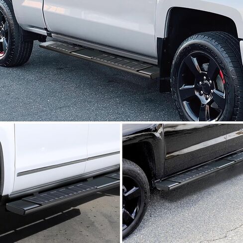 لوحات تشغيل Nilight لـ 2019-2024 Chevy Silverado/GMC Sierra 1500 Double Cab 2020-2024 Silverado/GMC Sierra 2500HD 3500HD 6 بوصات من الألومنيوم مثبتة بمسمار على قضبان Nerf ذات خطوات جانبية، ضمان لمدة عامين in Saudi Arabia
