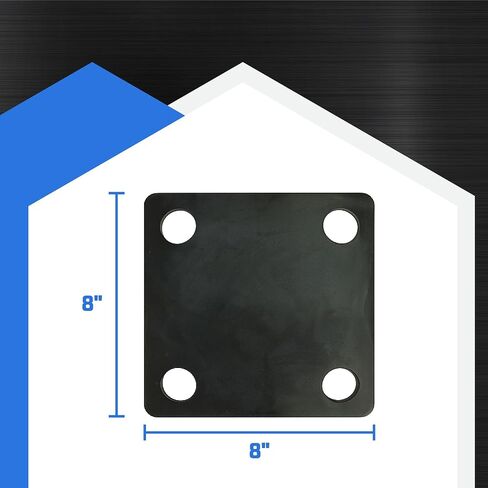 Base Plate Square Corner 8" X 8" X 3/8" - 2 pack in Saudi Arabia