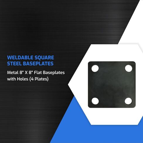 Base Plate Square Corner 8" X 8" X 3/8" - 2 pack in Saudi Arabia